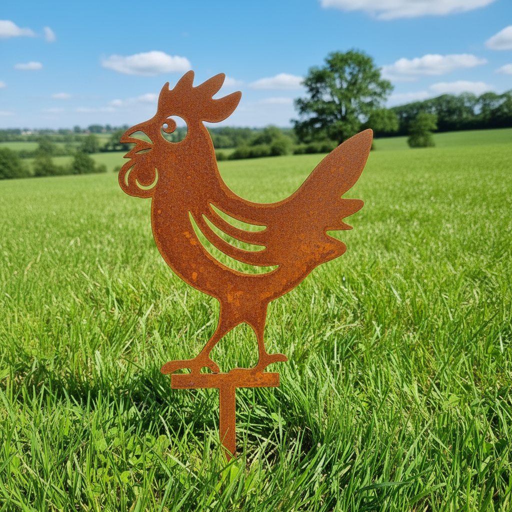 Kip Bep - Tuinsteker Cortenstaal