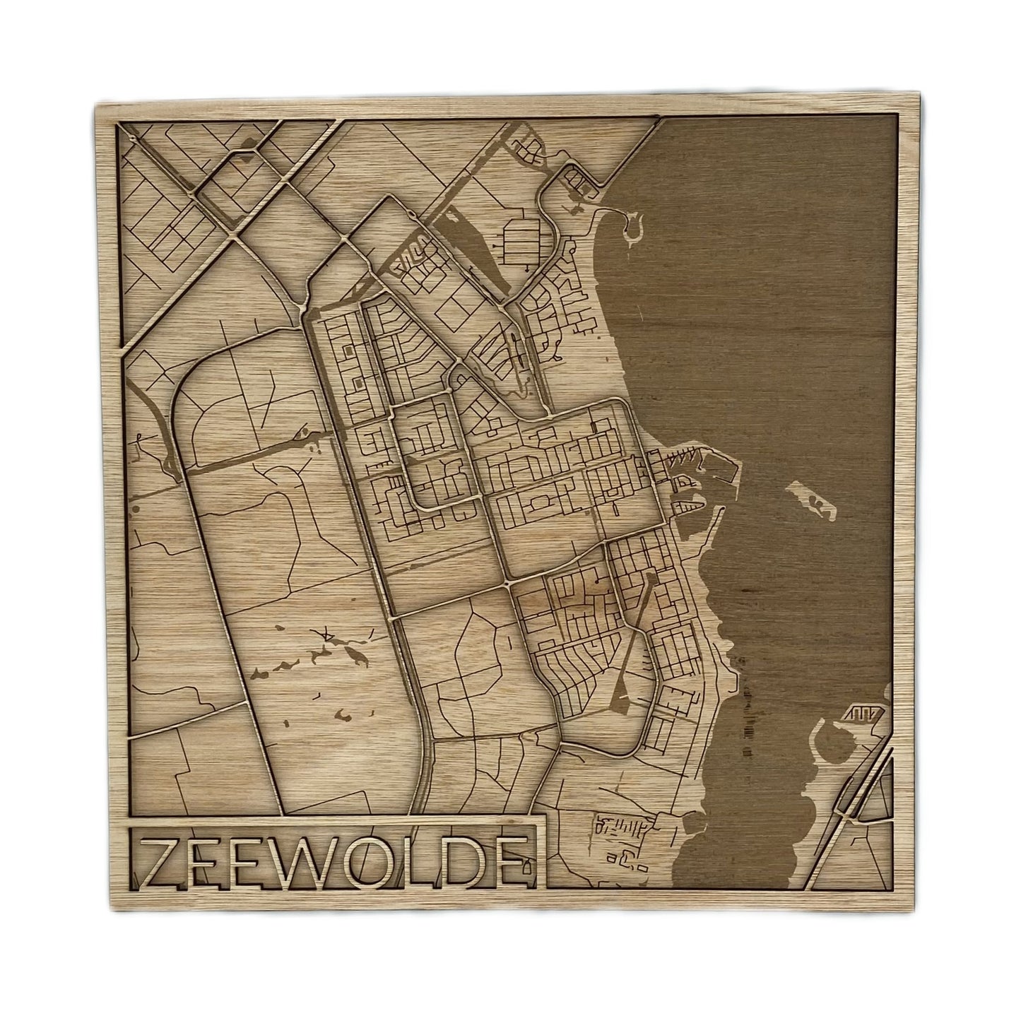 Houten reliëf kaart - Zeewolde