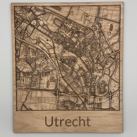 Houten reliëf kaart - Utrecht
