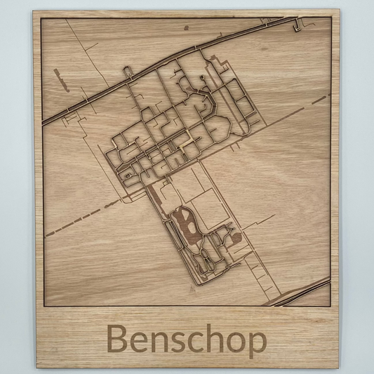 Houten reliëf kaart - Benschop