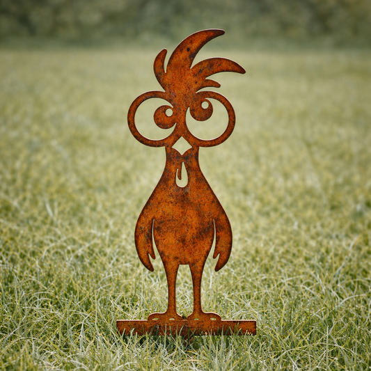 Kip Piet - Tuinsteker Cortenstaal