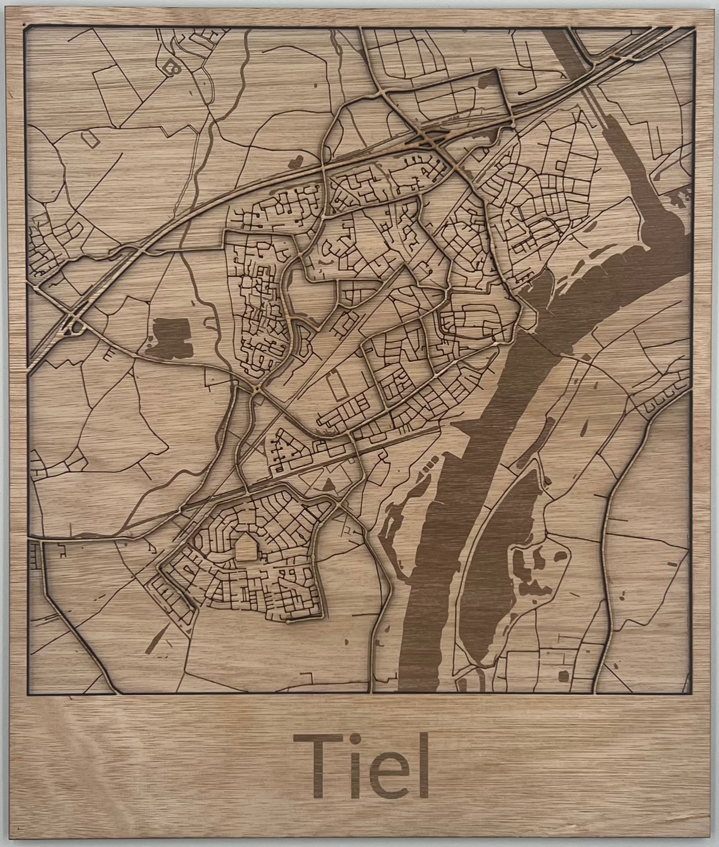 Houten reliëf kaart - Tiel